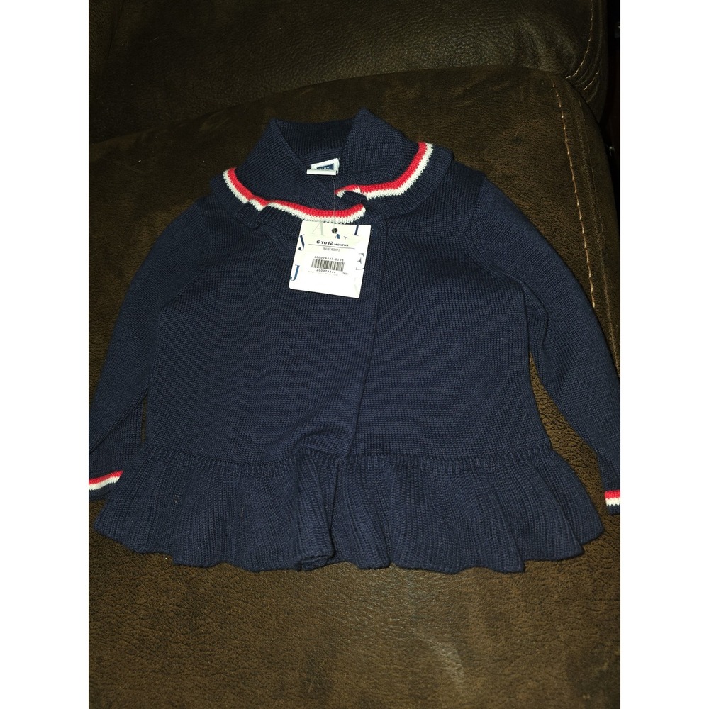 Janie and jack December resort navy sweater size 6 12 months nwt